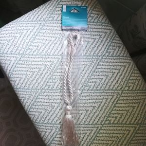 Donated: Three Ivory rope and tassel tiebacks